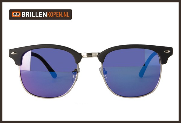 Brullen Trappenhuis Verdampen De Clubmaster Mirror Blauw zonnebril | Brillenkopen.nl