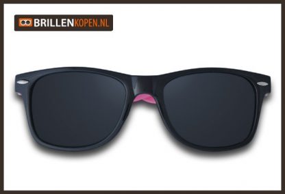 Wayfarer Zwart-Roze Zonnebril
